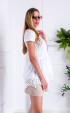 бели  Летни блузи ⭐ Бял разкроен памучен топ Marbella