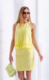 Skirts / Yellow Lace Elegant Slim Fit Short Summer Skirt