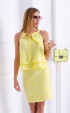 Skirts / Yellow Lace Elegant Slim Fit Short Summer Skirt