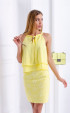 Skirts / Yellow Lace Elegant Slim Fit Short Summer Skirt