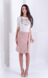 ecru mini Skirts ⭐ Tender pink wrap skirt