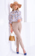 шарени  Официални блузи ⭐ Ежедневна шифонена дамска блуза с