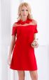 red midi Formal Dresses ⭐ Elegant red dress with lace Flame