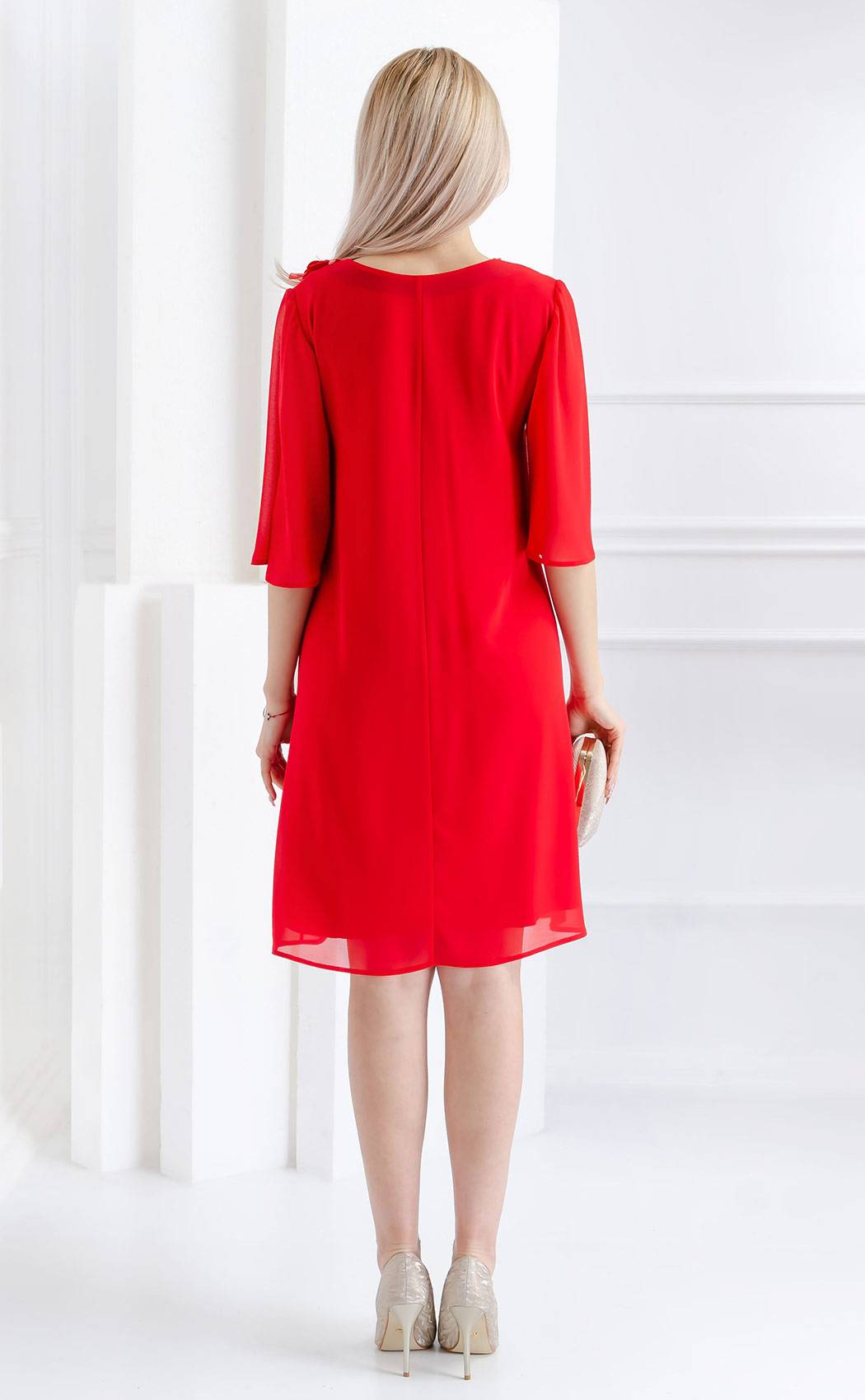 Red dress with 3d lace ⊶ Formal Dresses ᑕ❶ᑐ AROGANS