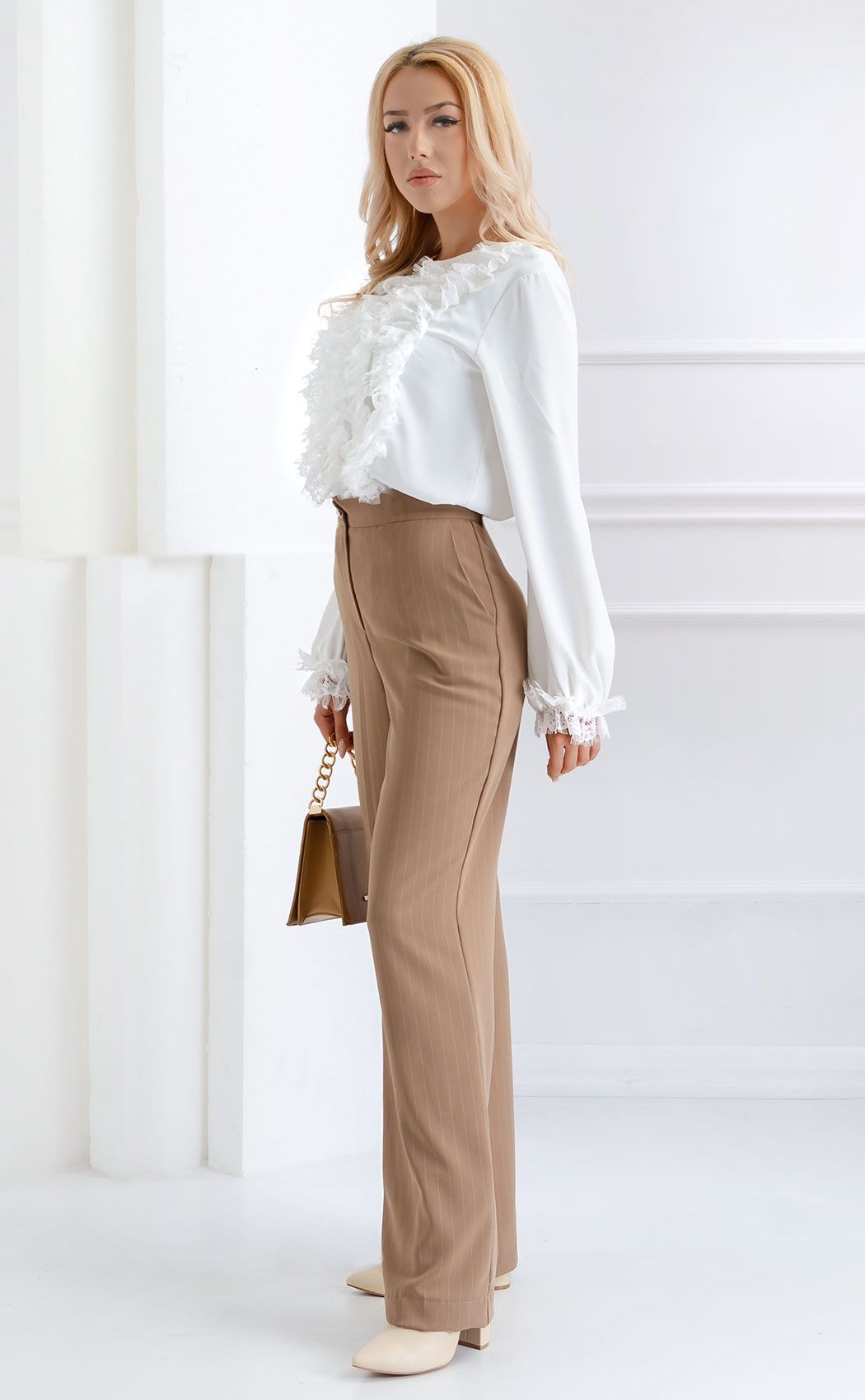 Solid Wide Leg Pants Elegant Long Length Comfy Pants Women's - Temu