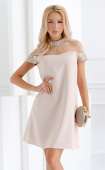 Beige formal A silhouette dress