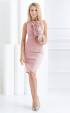 Elegant pink midi sleeveless bodycon dress