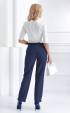 Dark blue business straight long female pants