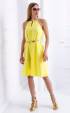   Summer dresses ⭐ Yellow Sleeveless Chiffon Ties and Belt