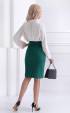 green midi Formal Dresses ⭐ High waisted dark green skirt