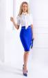 blue midi Skirts ⭐ Blue high waist slit skirt superwoman