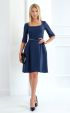 blue midi Formal Dresses ⭐ Midi formal darkblue shortsleeve