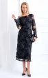 Formal elegant lace dress with long sleeves