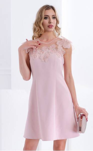 pink mini Dresses ⭐ Pink formal elegant lace dress