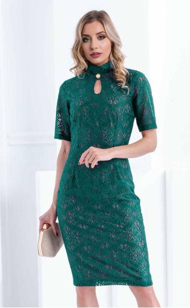 green midi Formal Dresses ⭐ Formal womens green lace dress