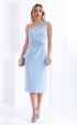 blue midi Formal Dresses ⭐ Elegant Asymmetric Light Blue Dress